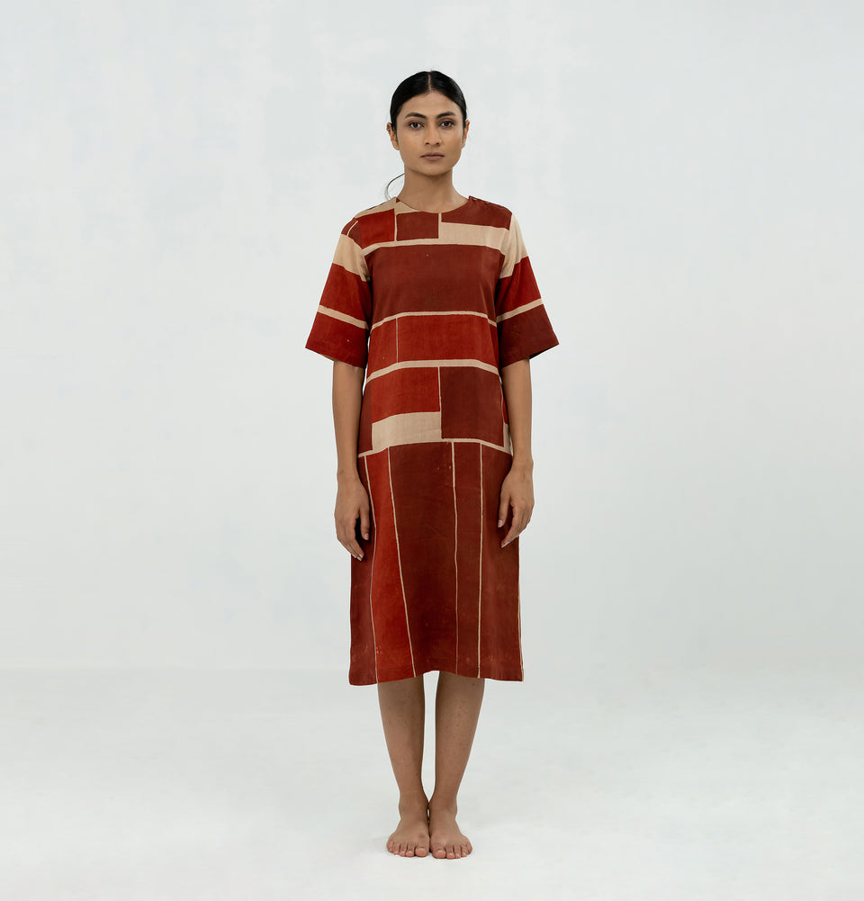 Maps Block Dress