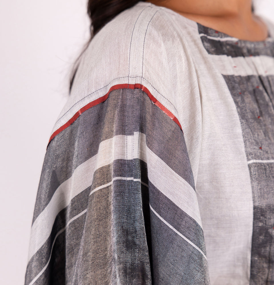 Zari Stripe Poncho