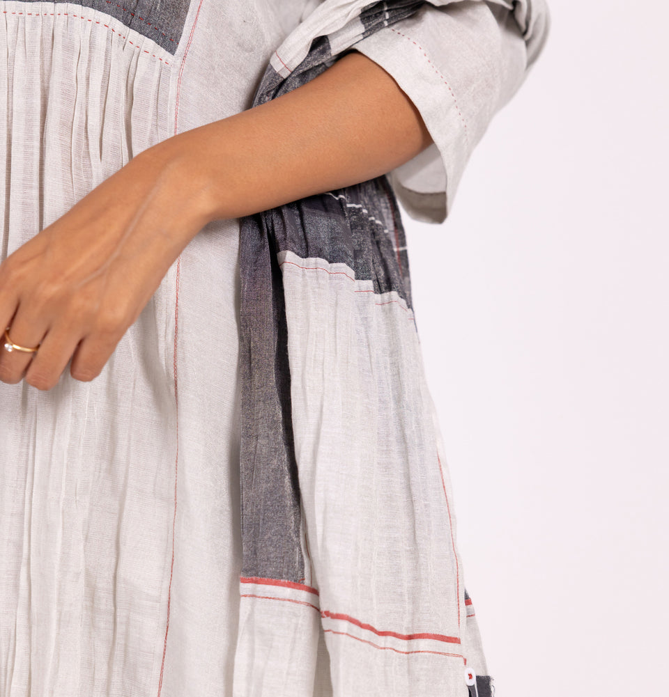 Zari Crushed Stripe Stole