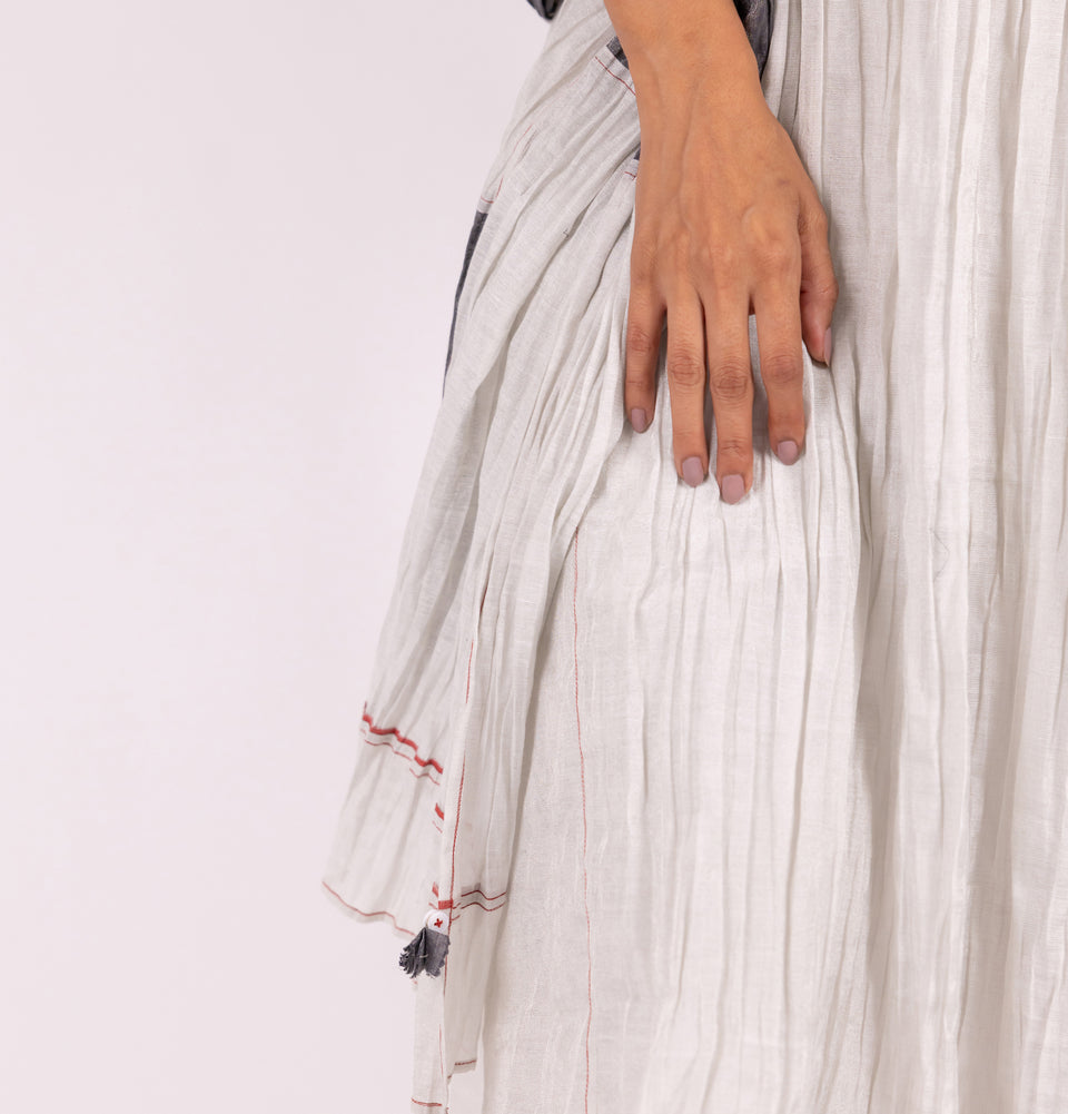 Zari Crushed Stripe Stole