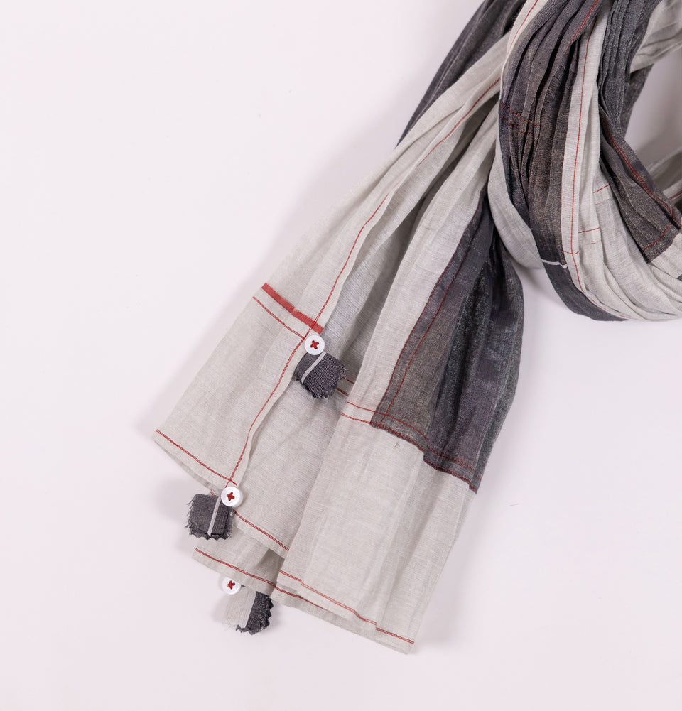 Zari Crushed Stripe Stole