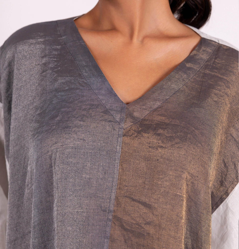 Zari Poncho Top