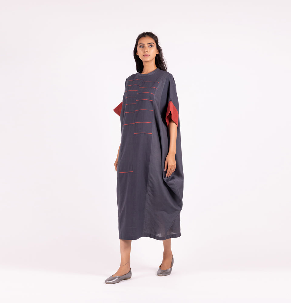 Zari Solid Cowl Dress