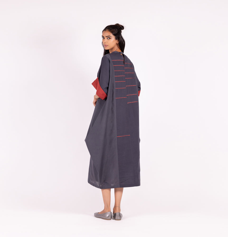 Zari Solid Cowl Dress