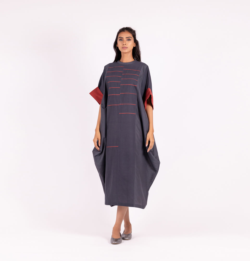 Zari Solid Cowl Dress