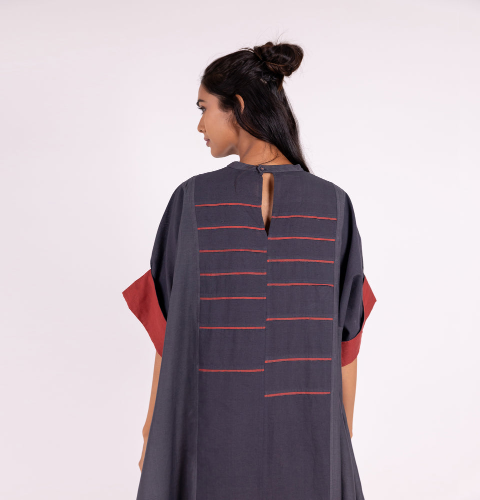 Zari Solid Cowl Dress