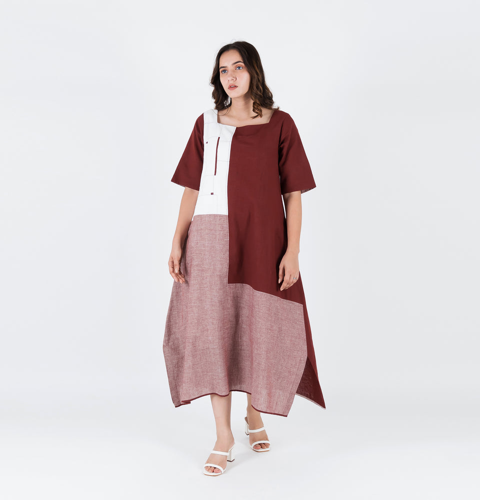 Asymmetry Solid Dress