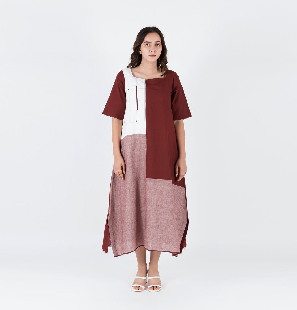 Asymmetry Solid Dress
