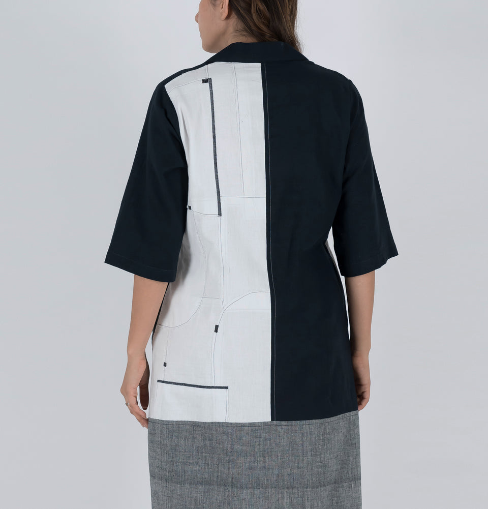 Asymmetry Patch Dress