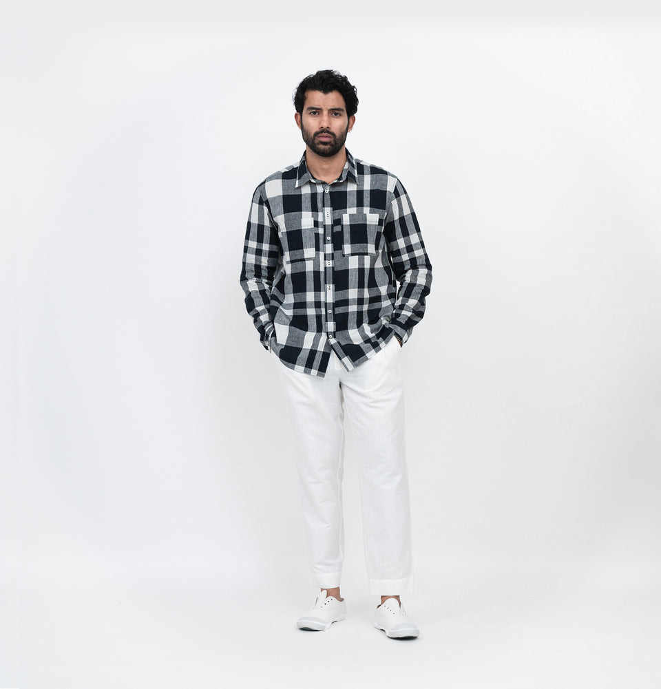 M Symmetry Check Shirt