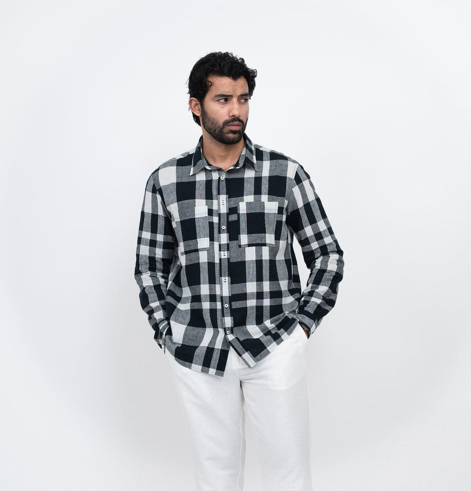 M Symmetry Check Shirt