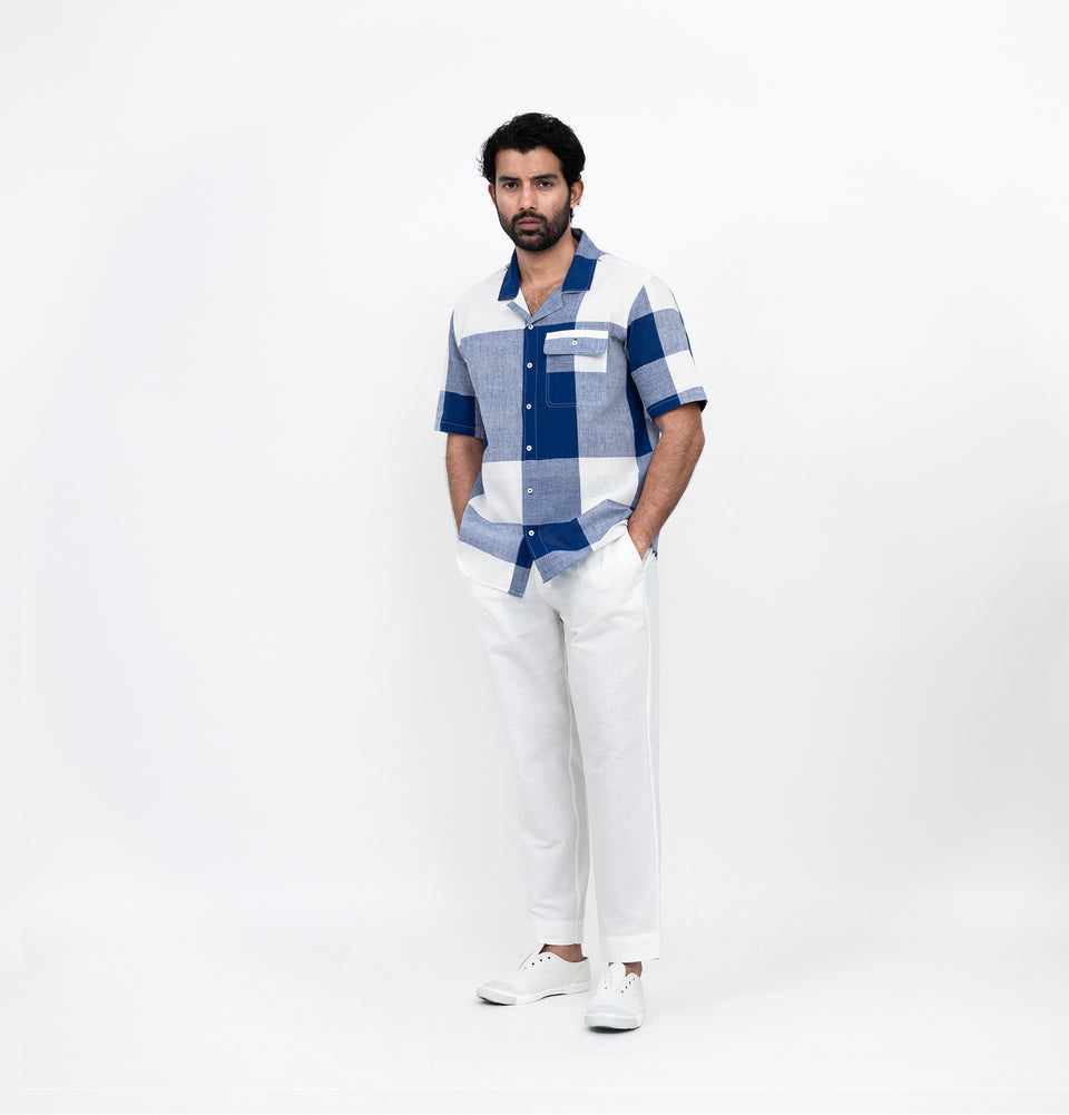 M Asymmetry Block Shirt