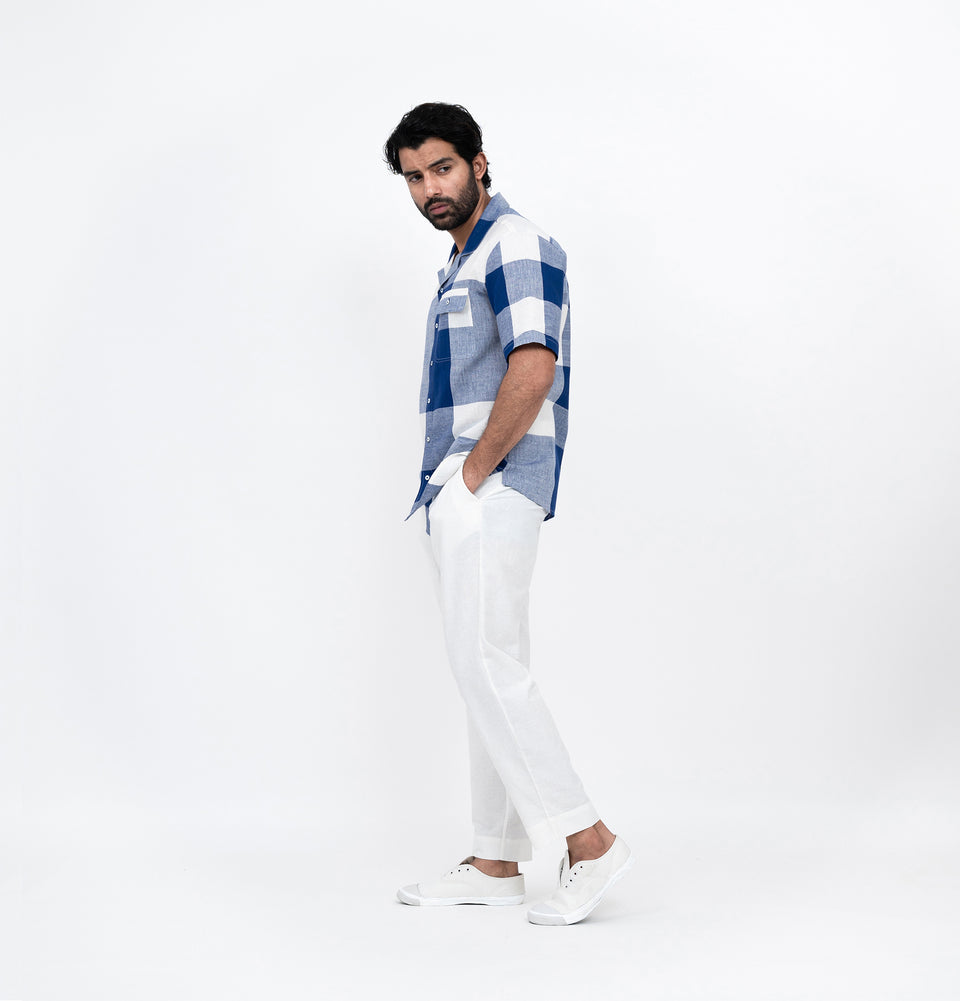 M Asymmetry Block Shirt