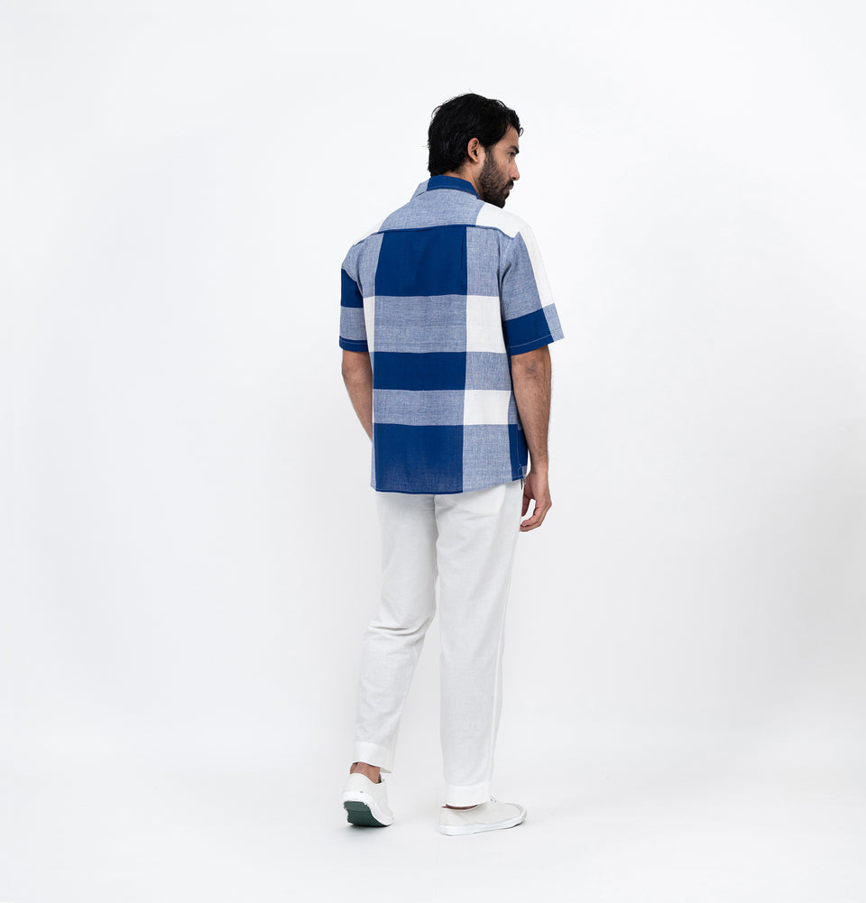 M Asymmetry Block Shirt