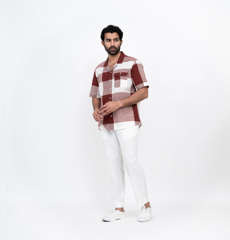 M Asymmetry Block Shirt