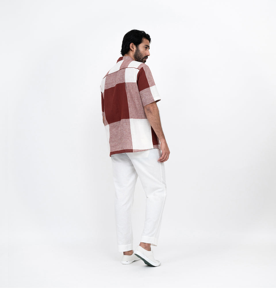 M Asymmetry Block Shirt