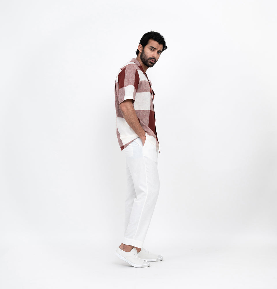 M Asymmetry Block Shirt