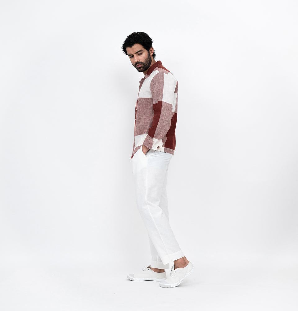 M Asymmetry Check Shirt