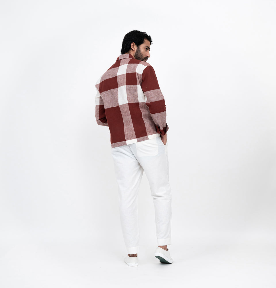 M Asymmetry Check Shirt