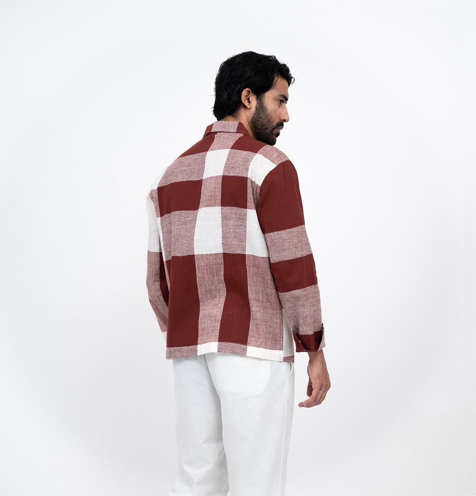 M Asymmetry Check Shirt