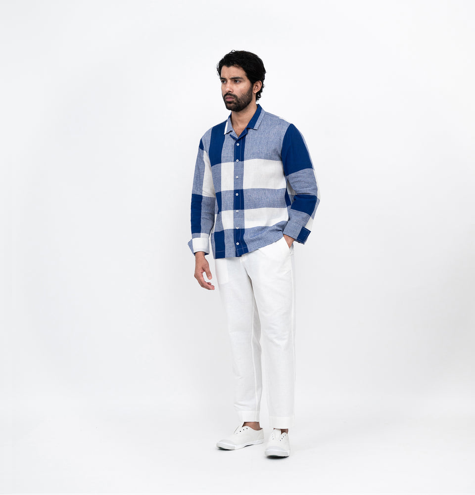 M Asymmetry Check Shirt