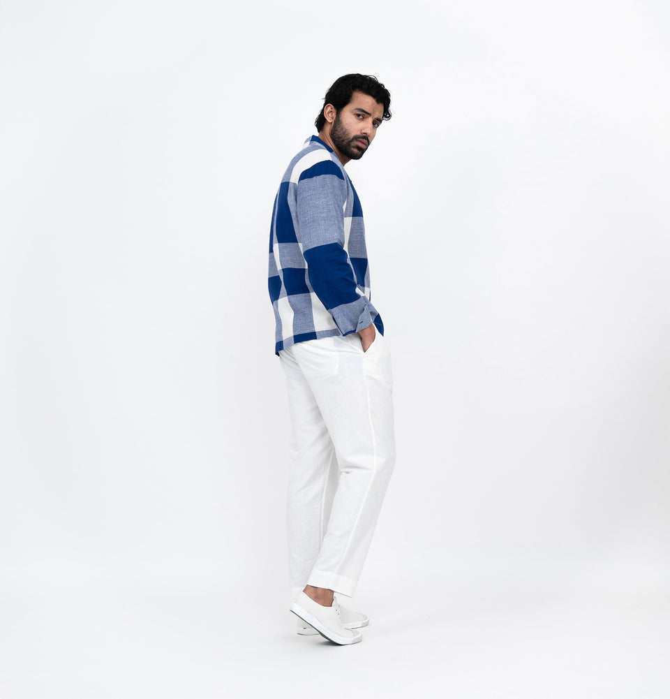 M Asymmetry Check Shirt
