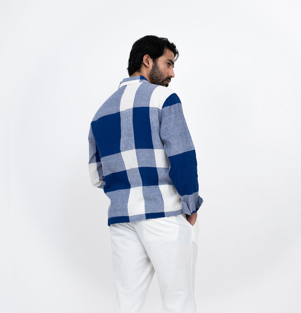 M Asymmetry Check Shirt
