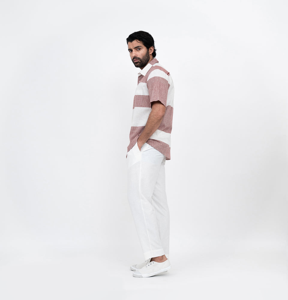 M Asymmetry Stripe Shirt