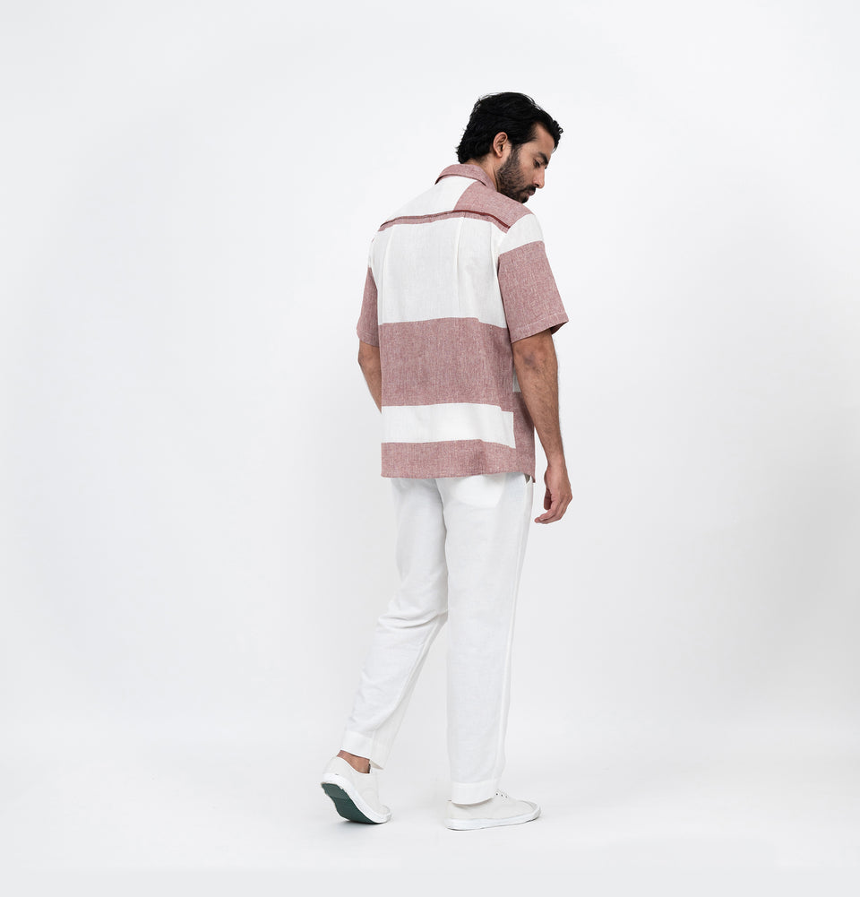 M Asymmetry Stripe Shirt