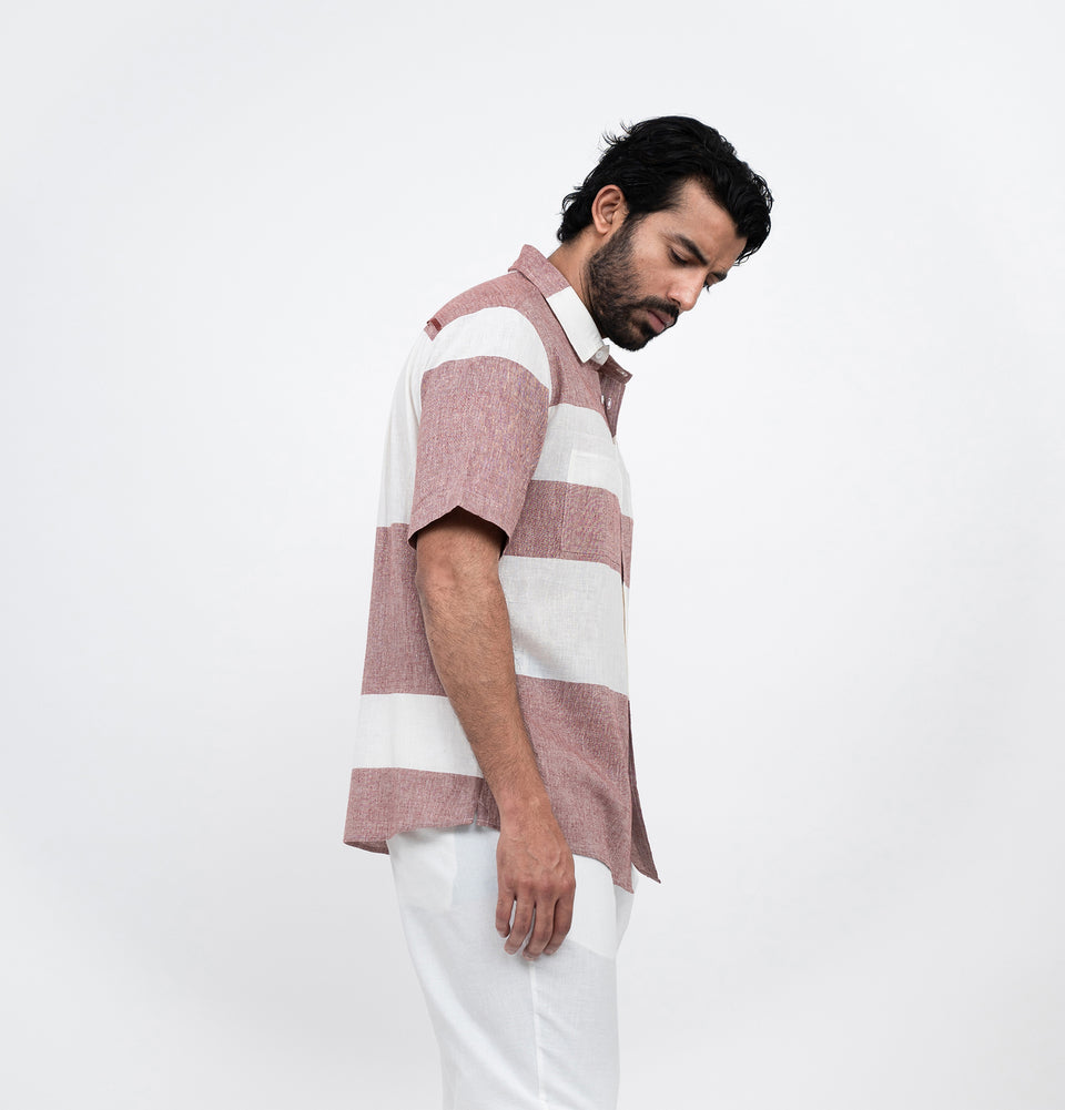 M Asymmetry Stripe Shirt