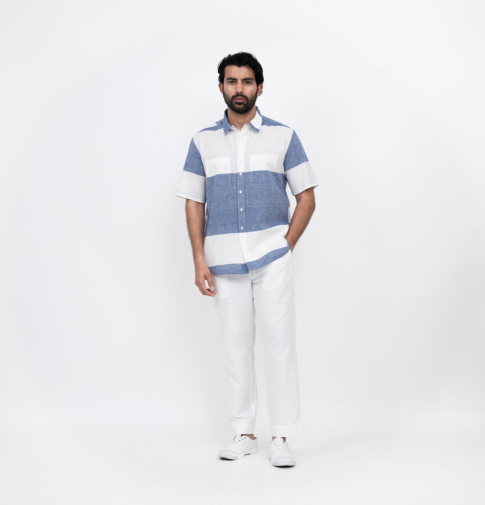M Asymmetry Stripe Shirt