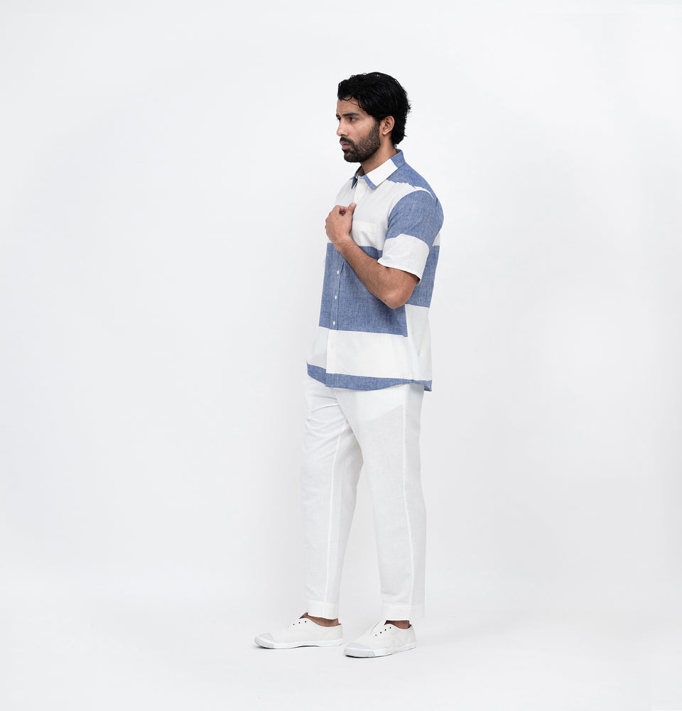 M Asymmetry Stripe Shirt