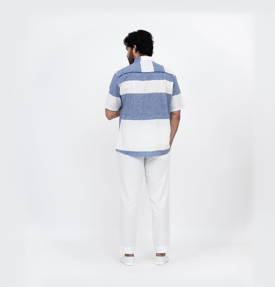 M Asymmetry Stripe Shirt