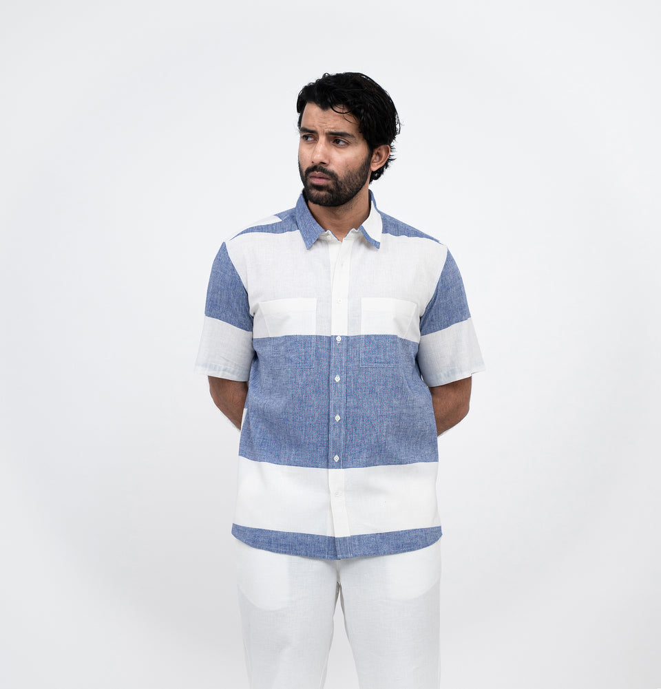 M Asymmetry Stripe Shirt