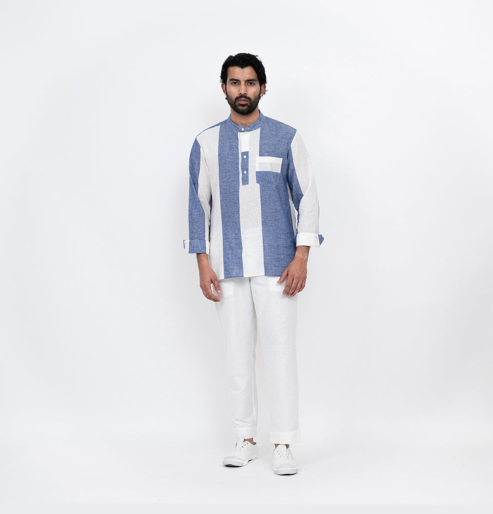 M Asymmetry Stripe Kurta