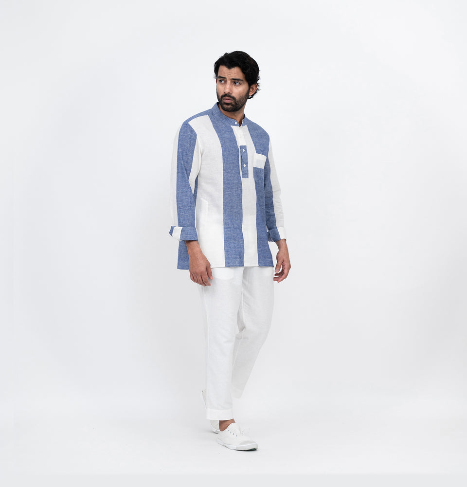 M Asymmetry Stripe Kurta
