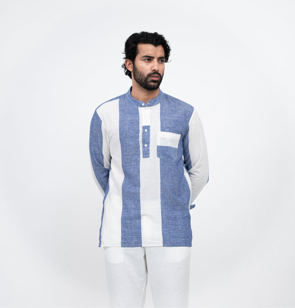 M Asymmetry Stripe Kurta