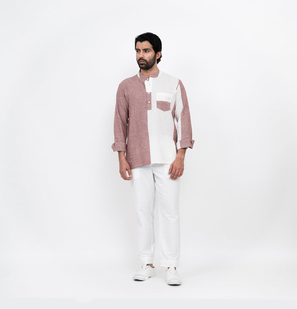 M Asymmetry Stripe Kurta