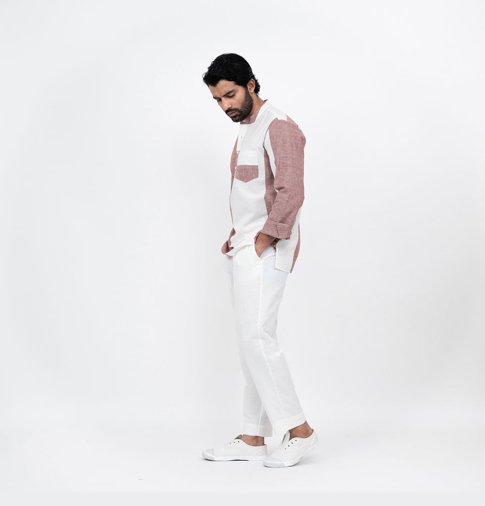 M Asymmetry Stripe Kurta