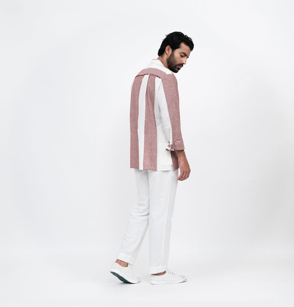 M Asymmetry Stripe Kurta