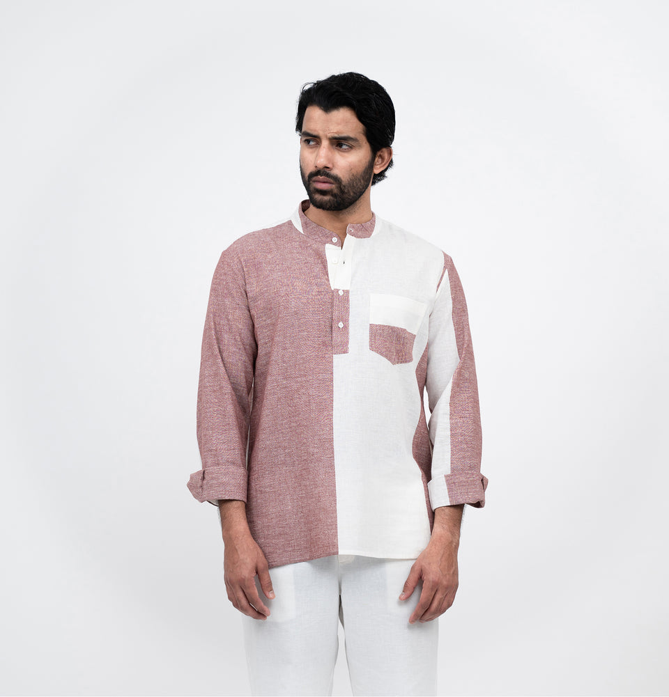 M Asymmetry Stripe Kurta