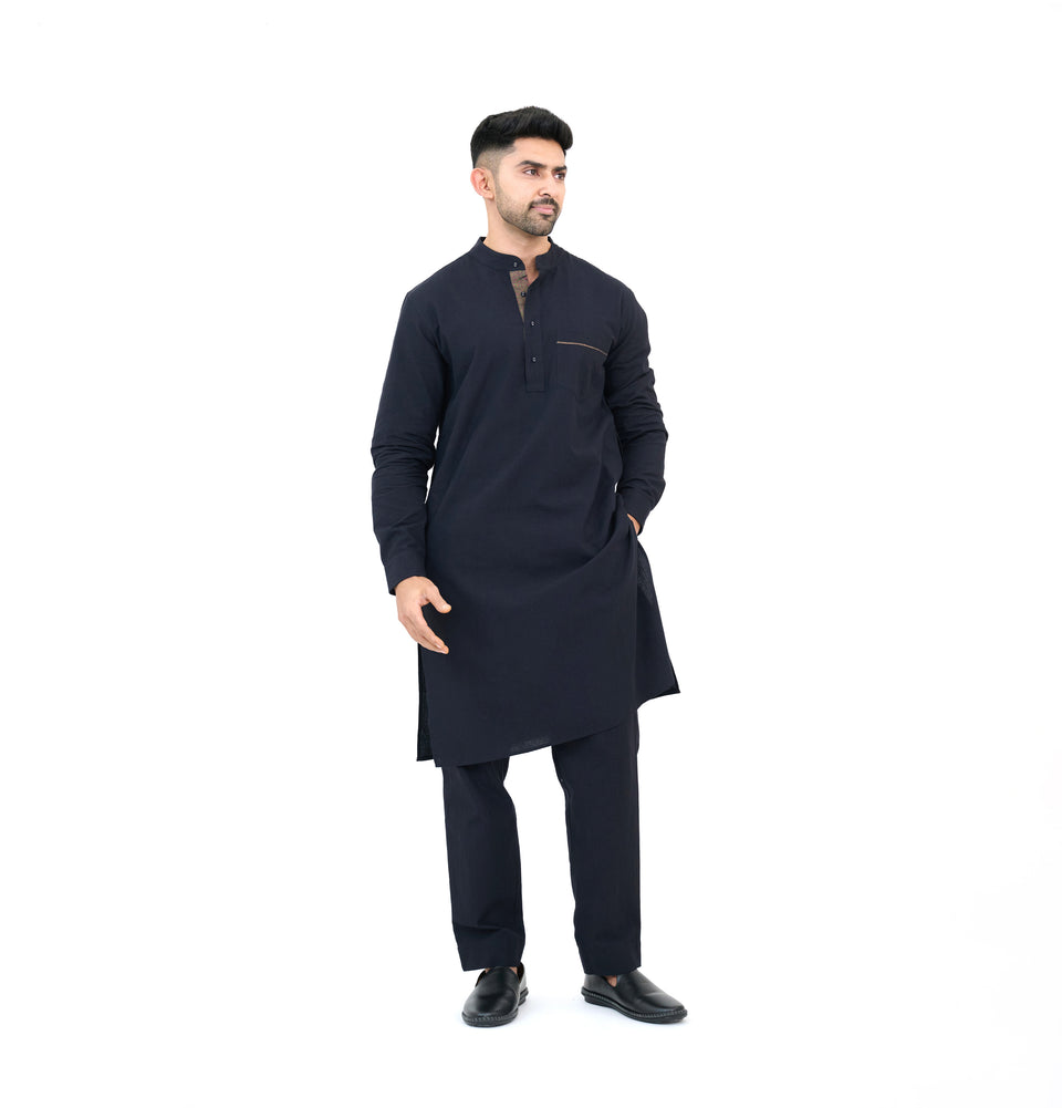 M Zari Solid Kurta