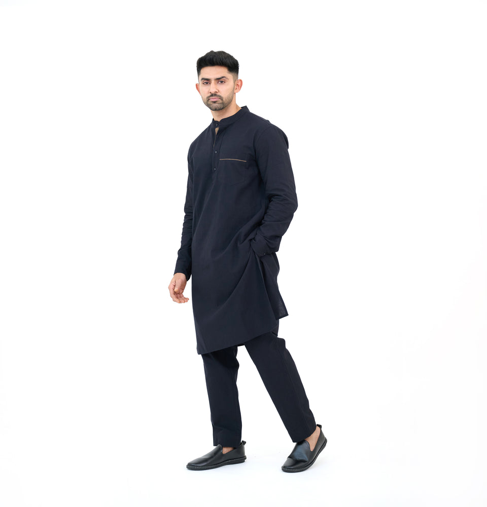 M Zari Solid Kurta