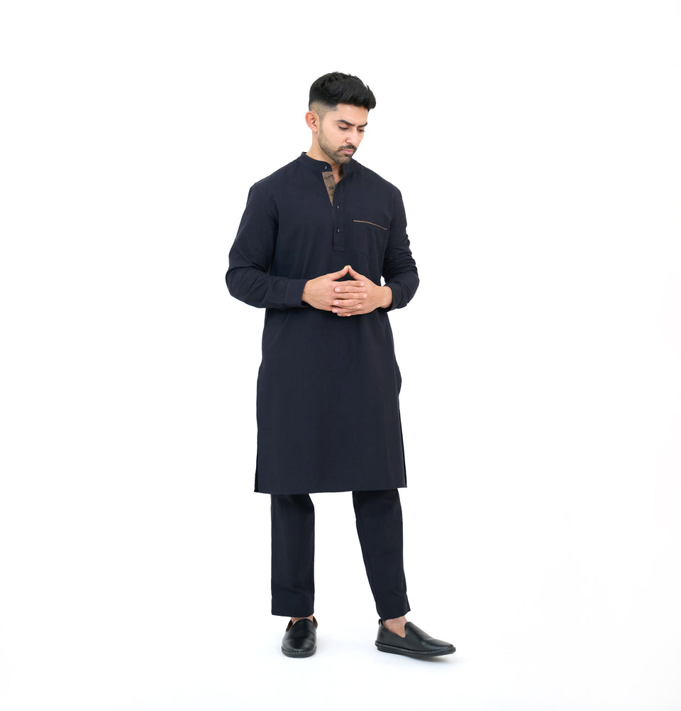 M Zari Solid Kurta