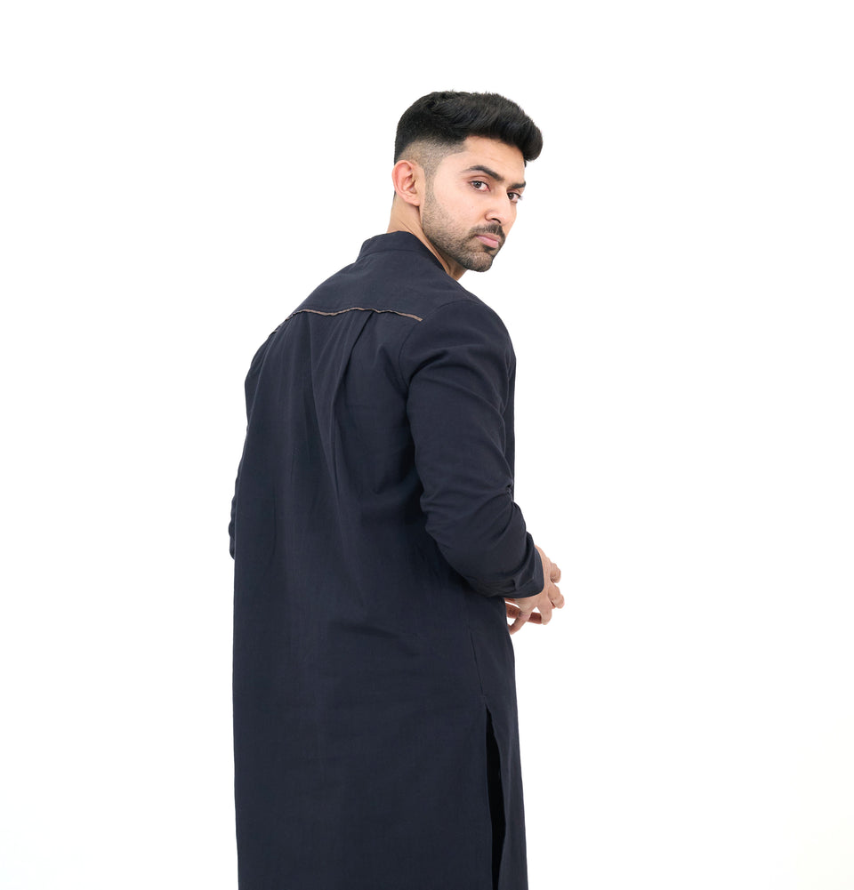 M Zari Solid Kurta