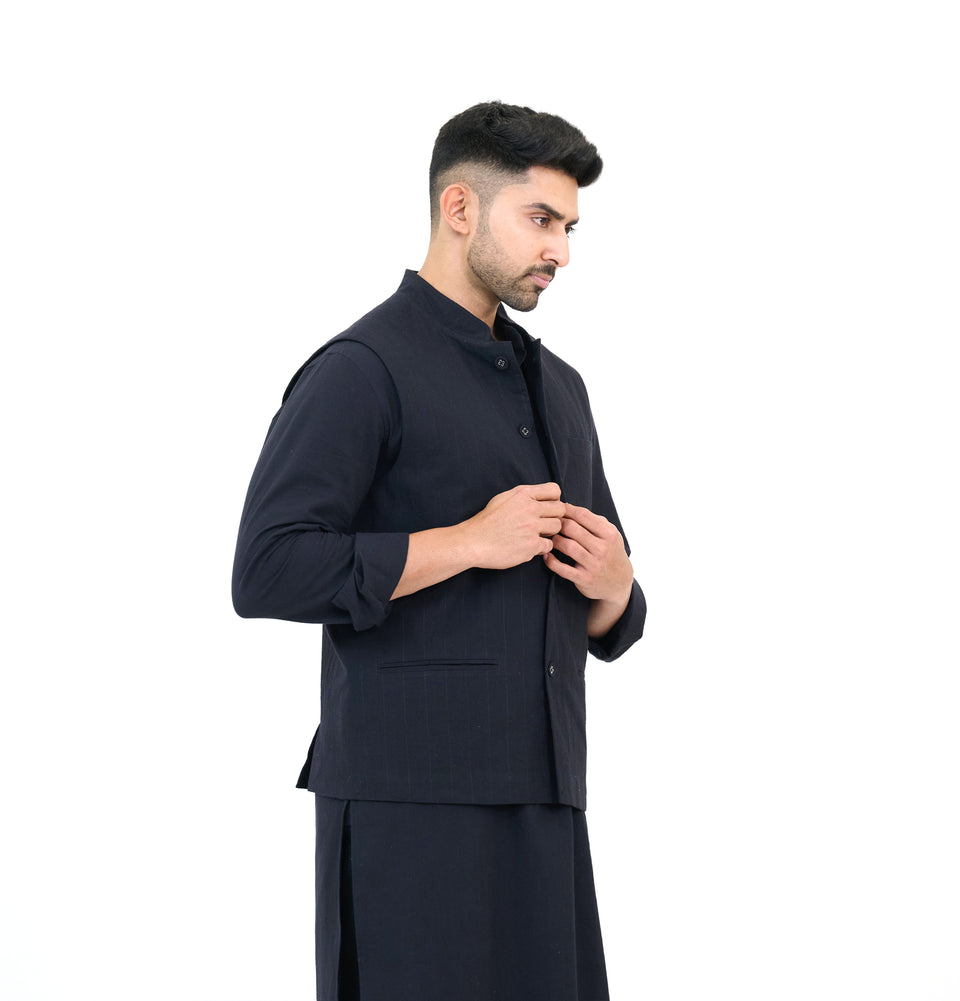 M Zari Solid Waistcoat