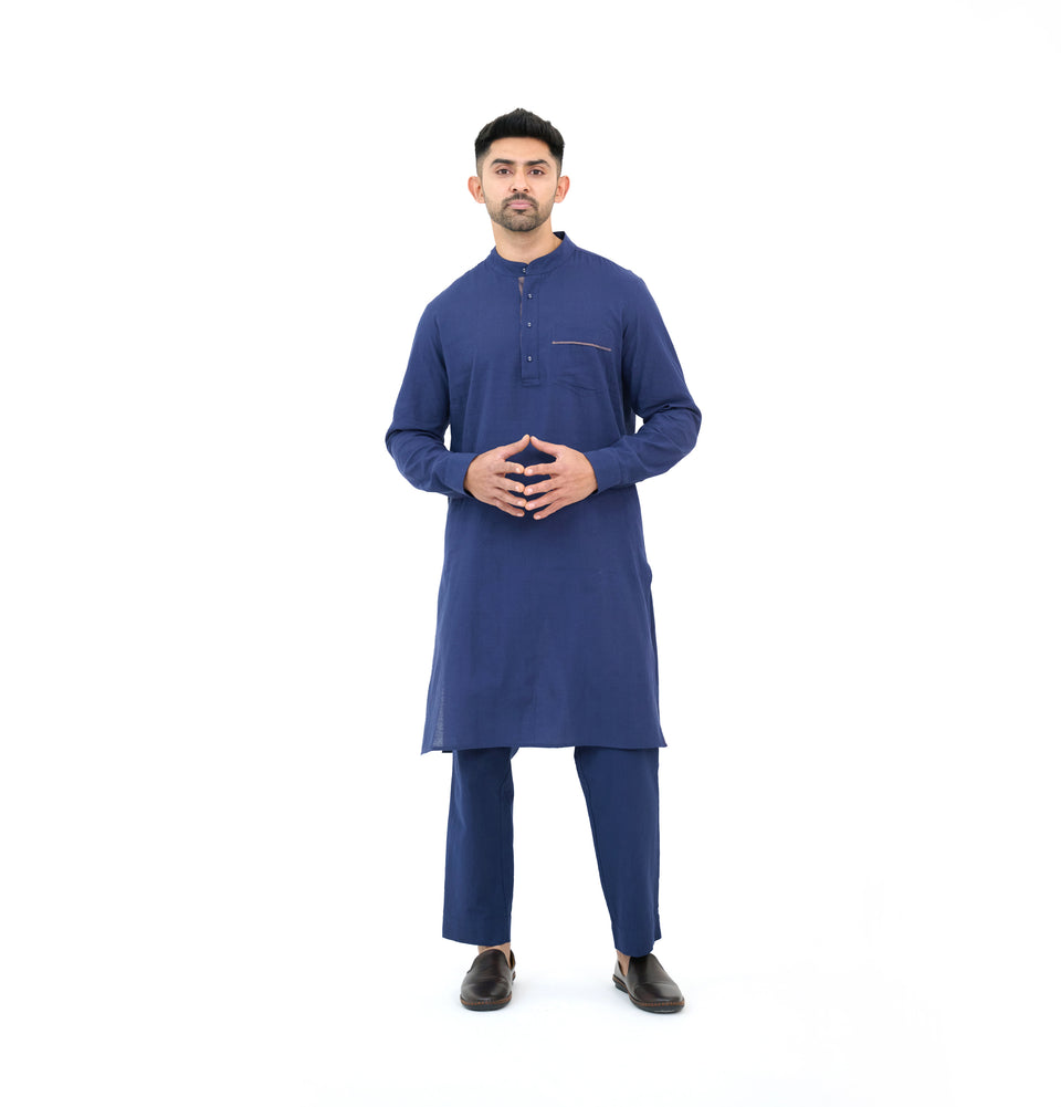 M Zari Solid Kurta