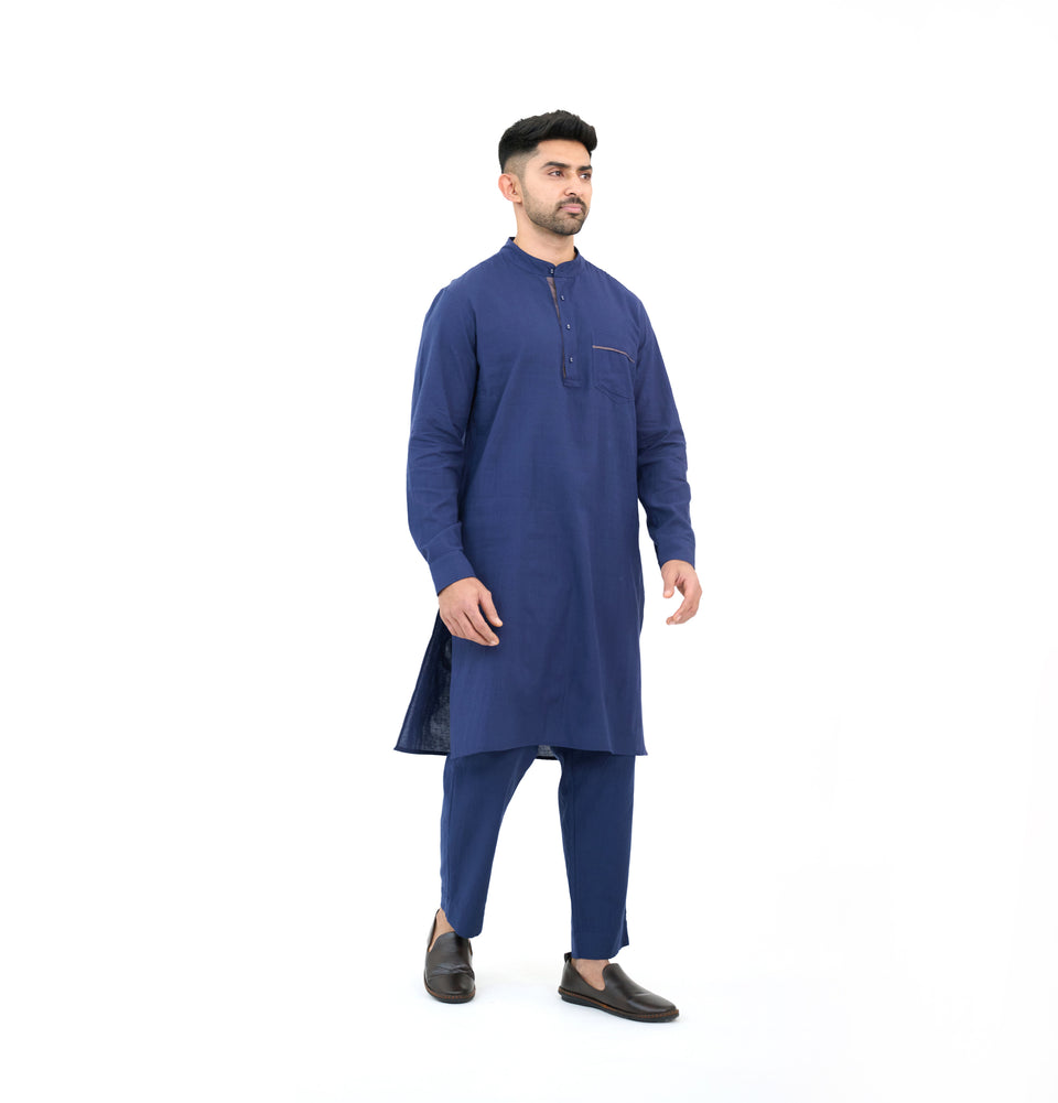 M Zari Solid Kurta