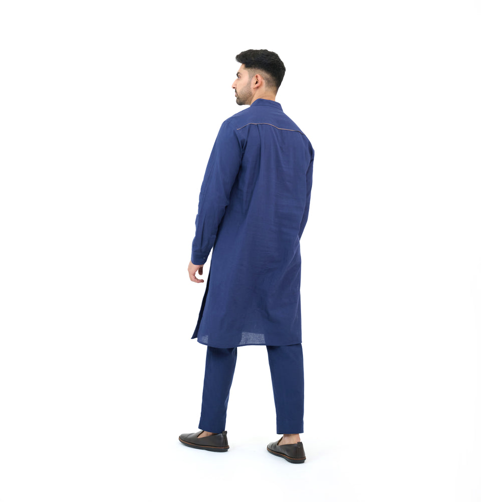 M Zari Solid Kurta