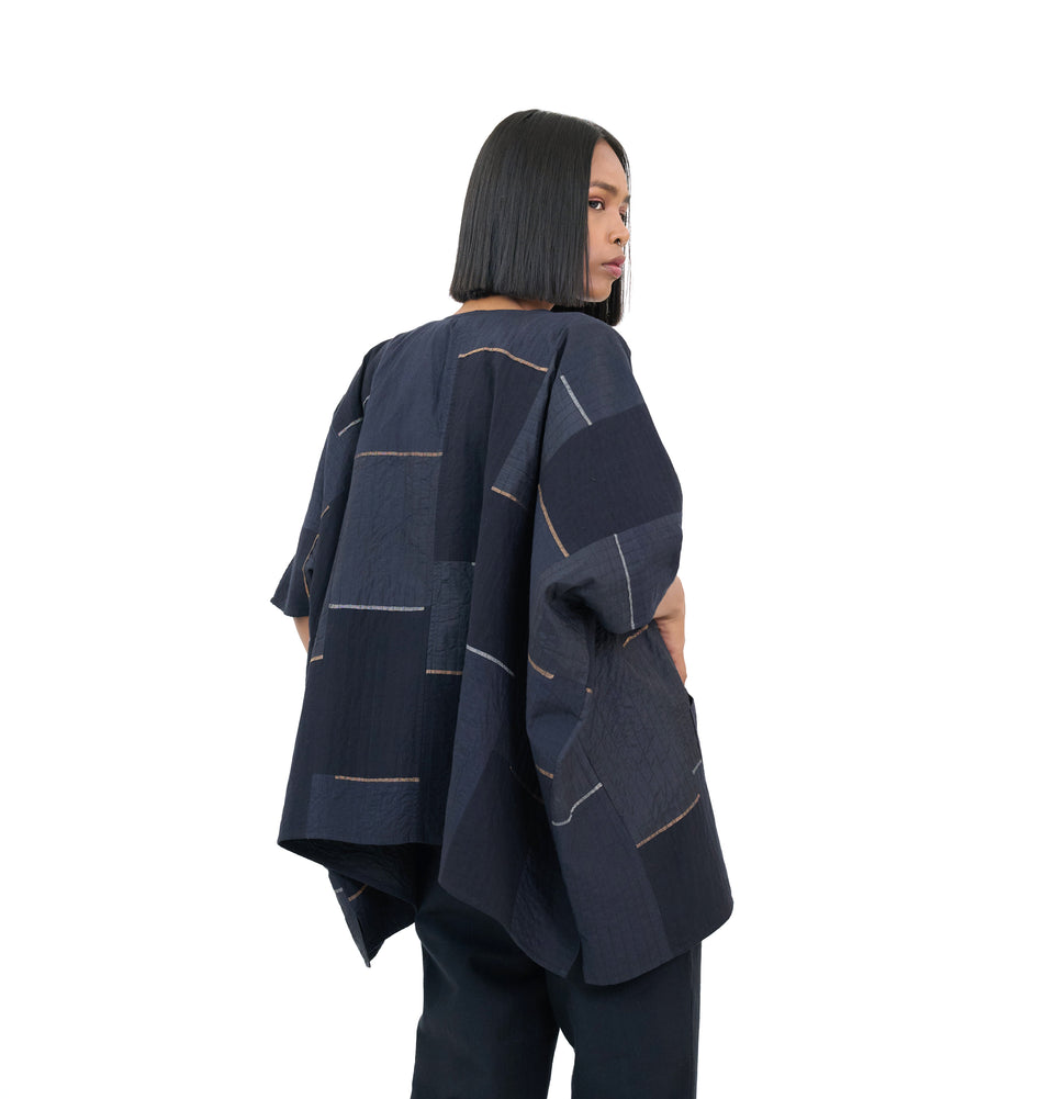 Zari Quilted Poncho